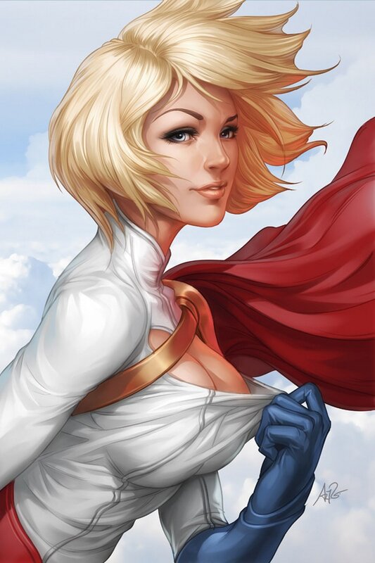 superhero woman in flight
