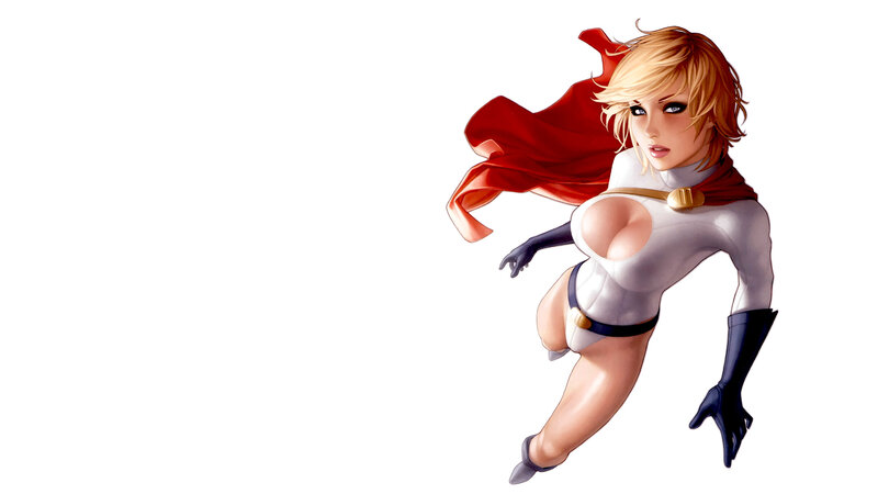 superhero woman in white suit