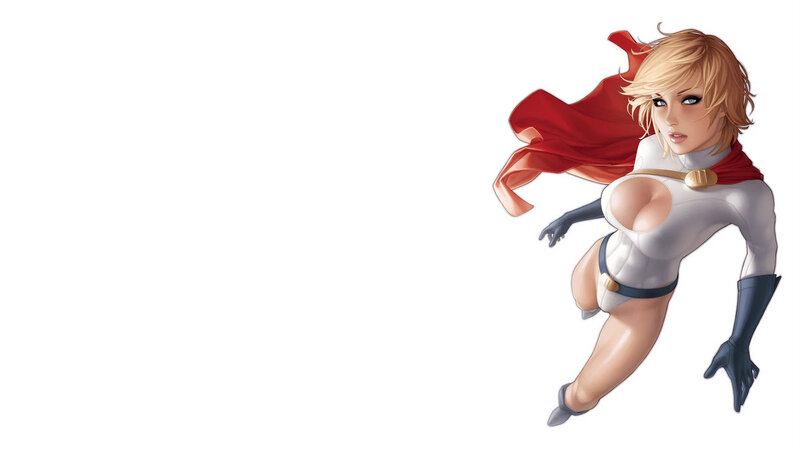 superhero woman in white suit