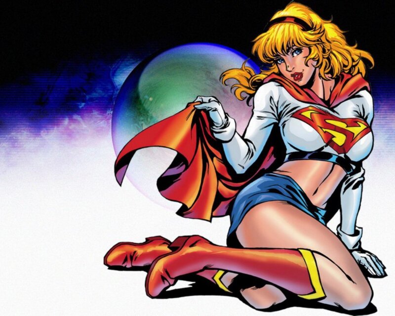 Superhero Woman Kneeling