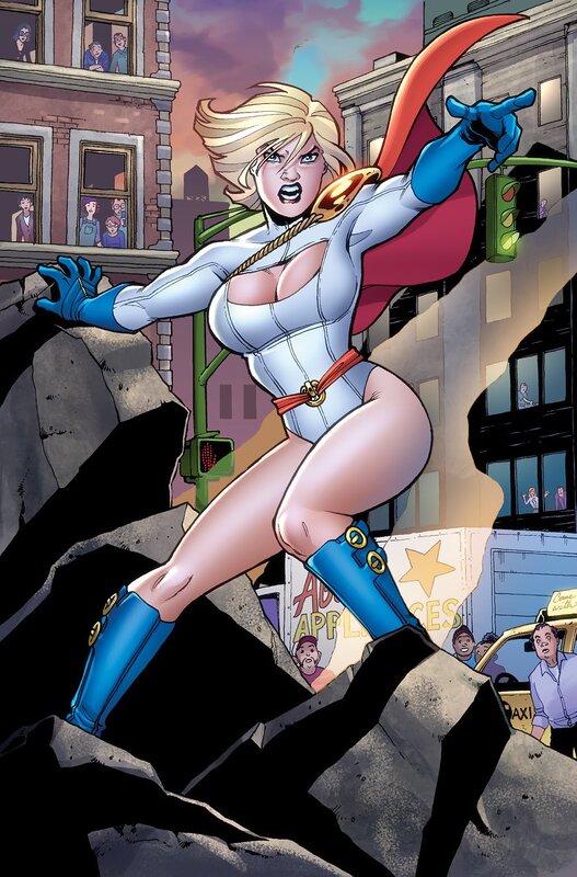 Superhero Woman on Rubble