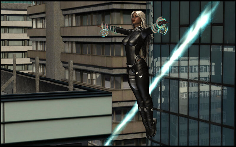 superhero woman with energy powers