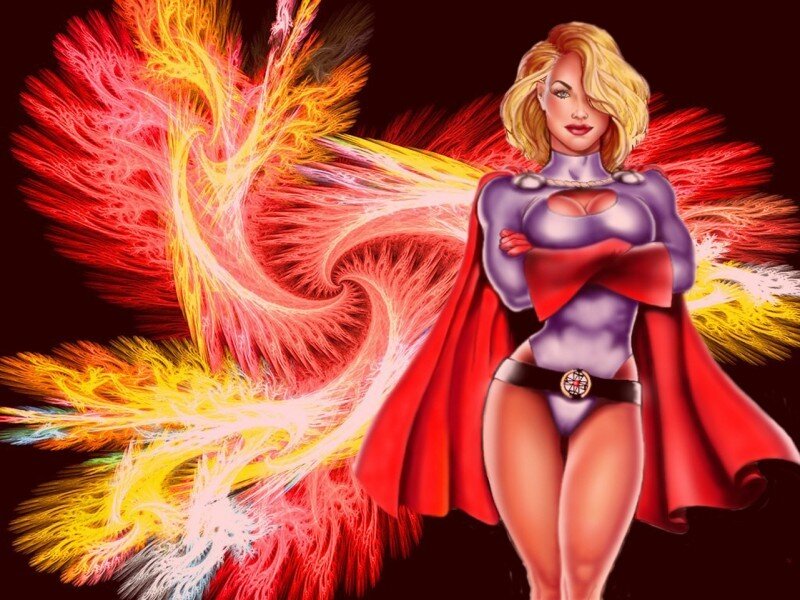 Superhero Woman with Wings