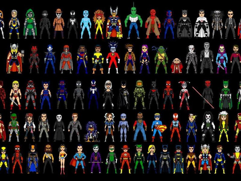 Superheroes and Villains — Black