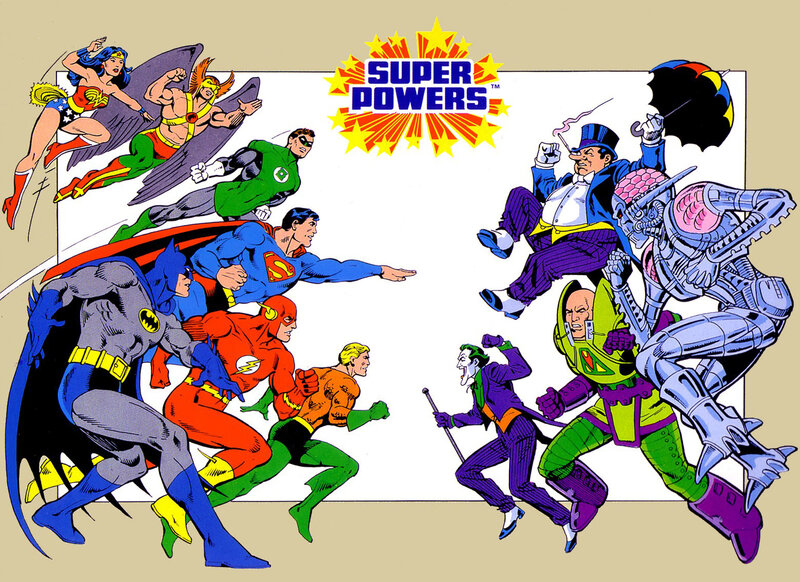 Superheroes and Villains — Blue, Action-packed