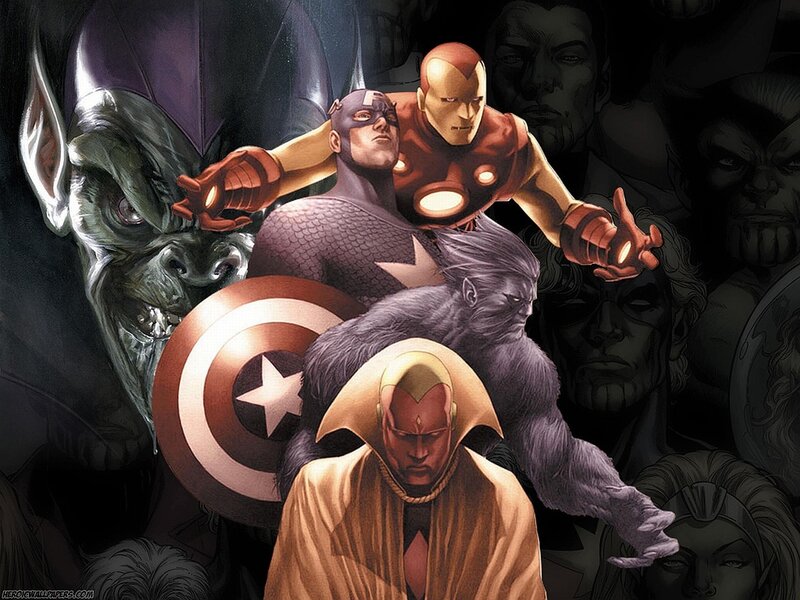 Superheroes and Villains — Red, Dramatic, Comic, Captain America