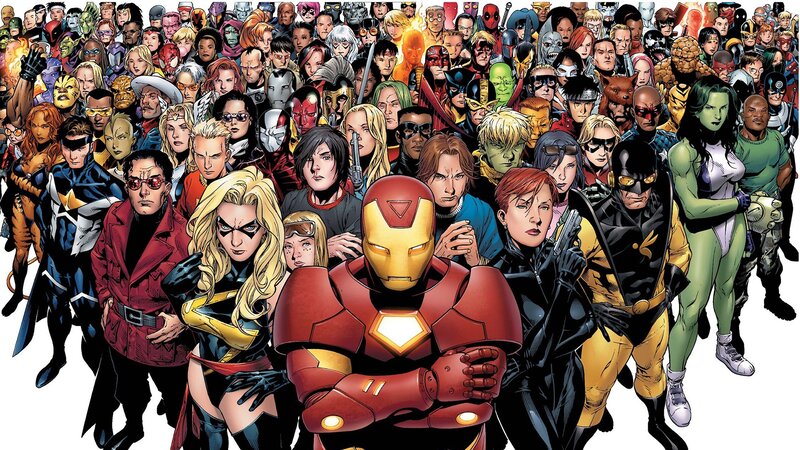 Superheroes and Villains — Red, Dramatic, Comic, Iron Man