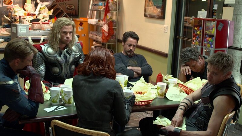 Superheroes at a Diner Table