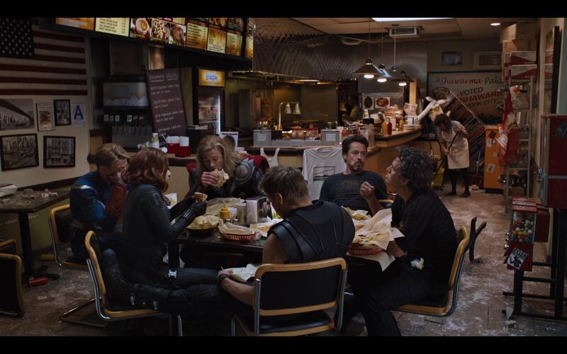 Superheroes Eating Shawarma