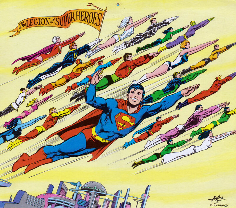 Superheroes Flying — Yellow