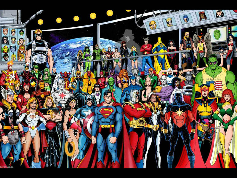 Superheroes gathering