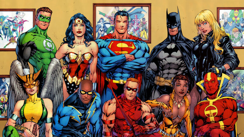 Superheroes Group Portrait — Blue, Heroic