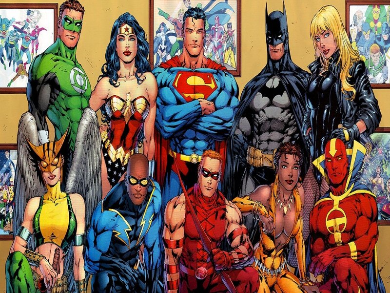 Superheroes Group Portrait — Blue
