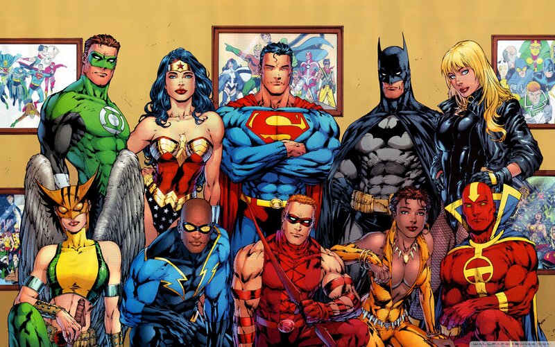Superheroes Group Portrait — Yellow, Heroic
