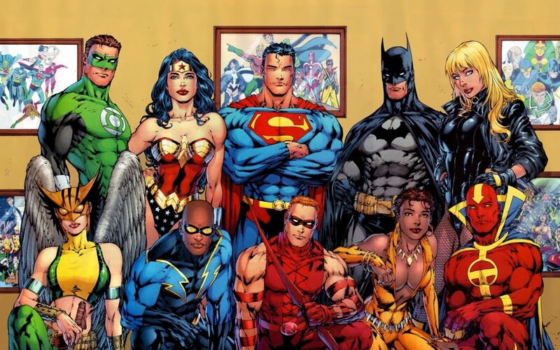 Superheroes Group Portrait — Yellow