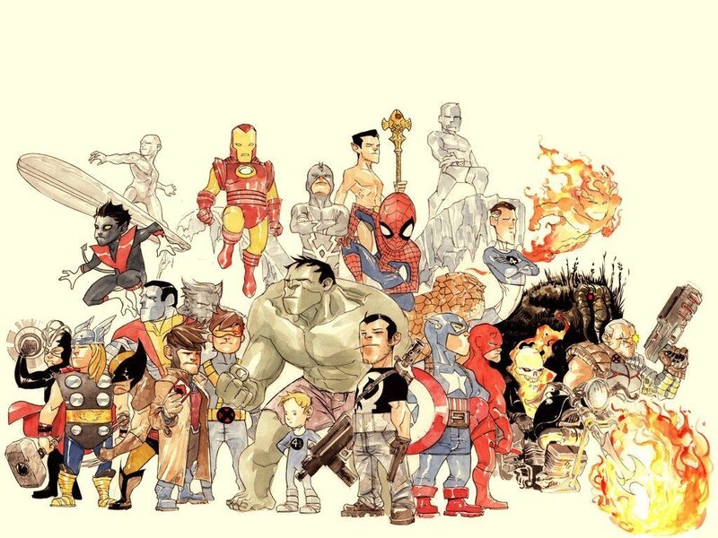 Superheroes Group — Red, Heroic