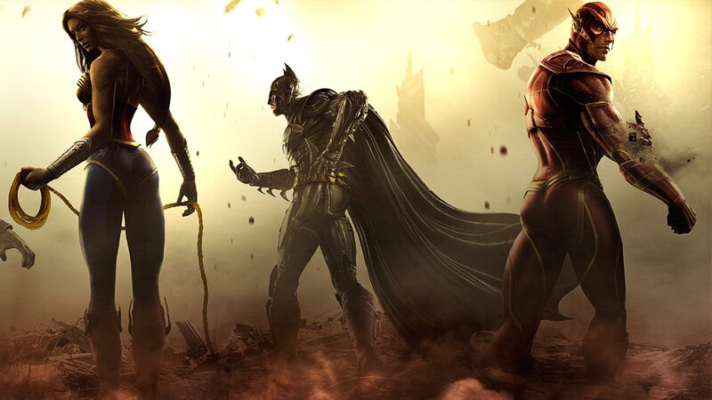 superheroes in a battle scene