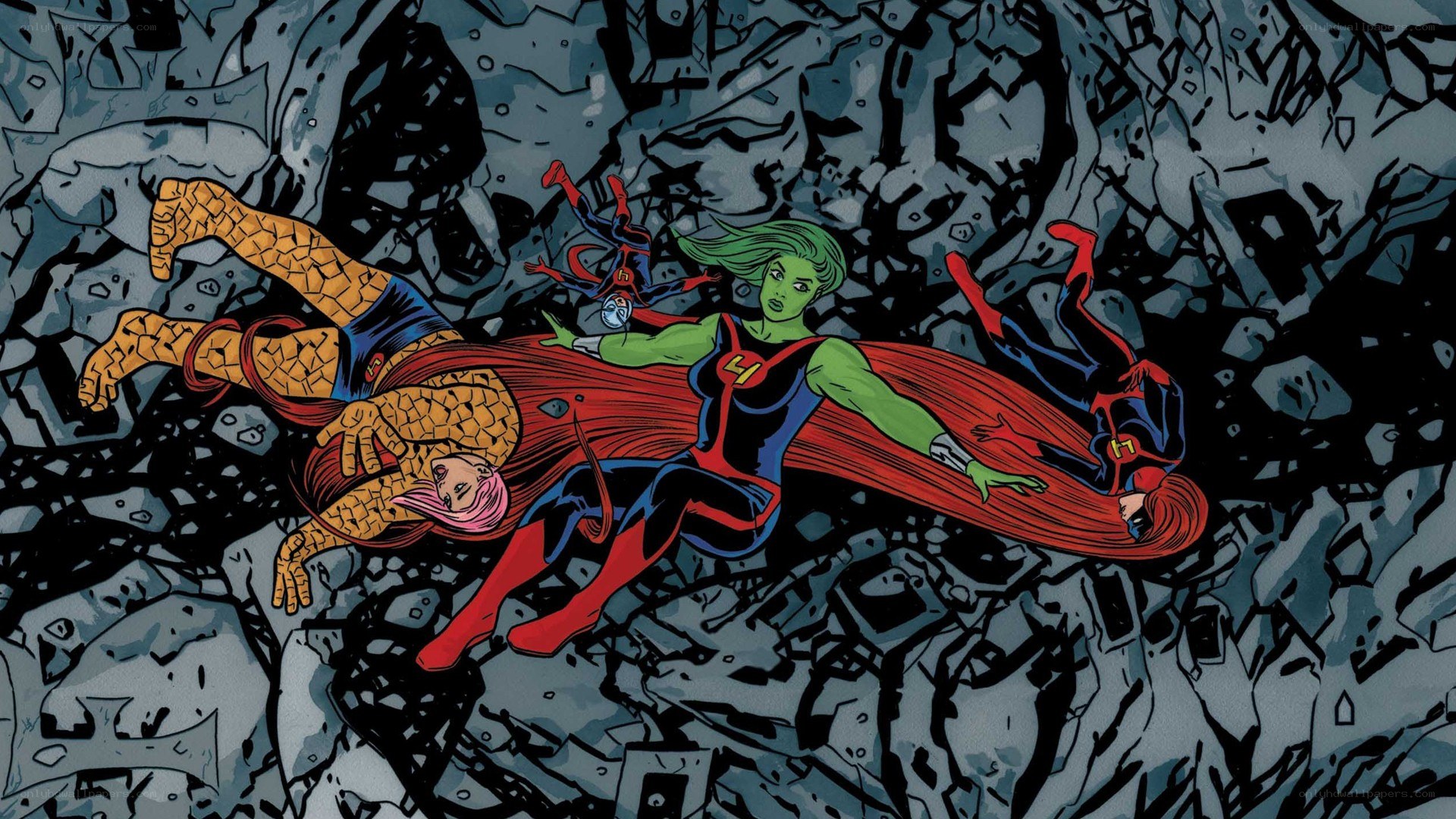Superheroes in a cave