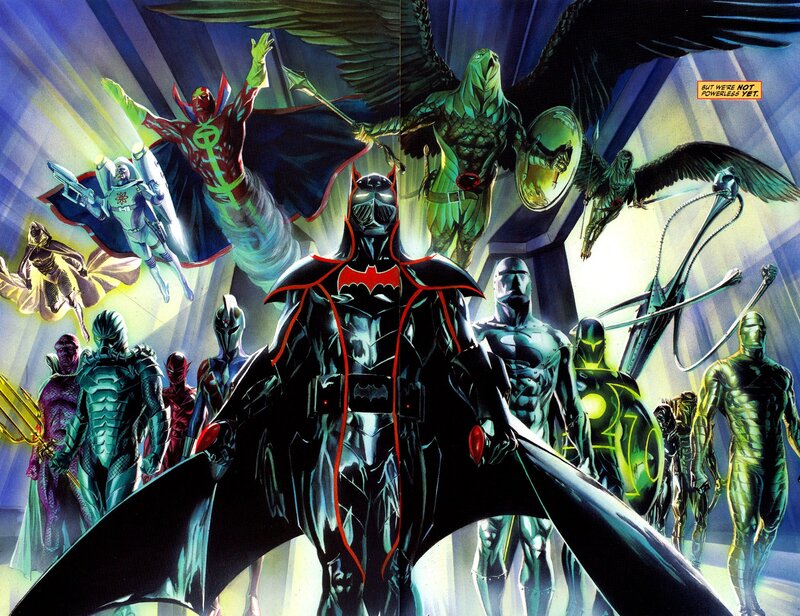 Superheroes in a Group — Black, Dramatic
