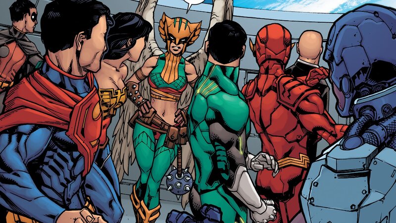 Superheroes in a Group — Blue, Dramatic