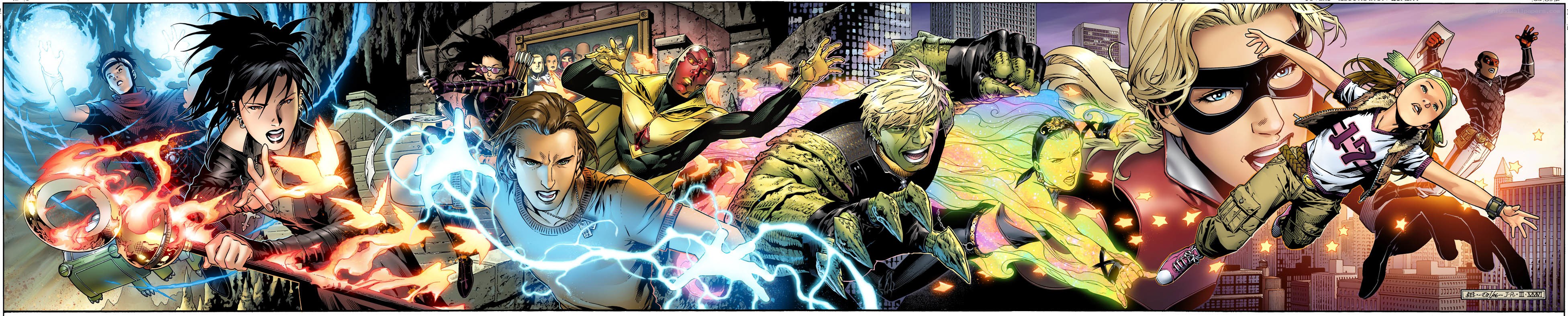 Superheroes in action