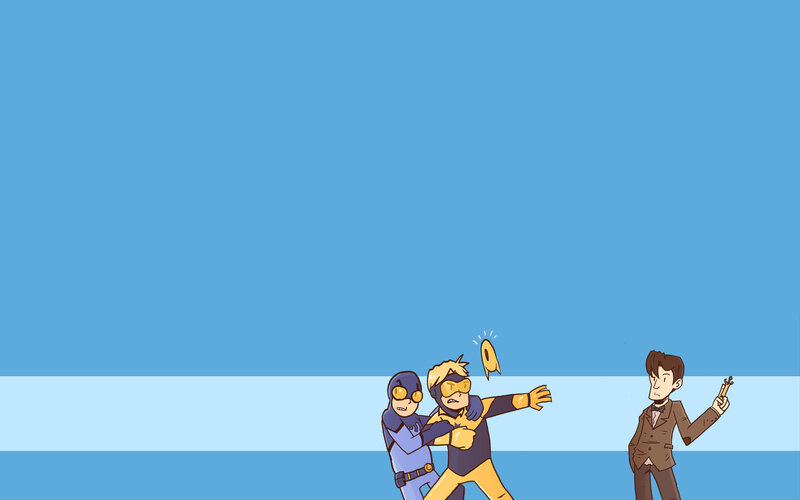 superheroes in action