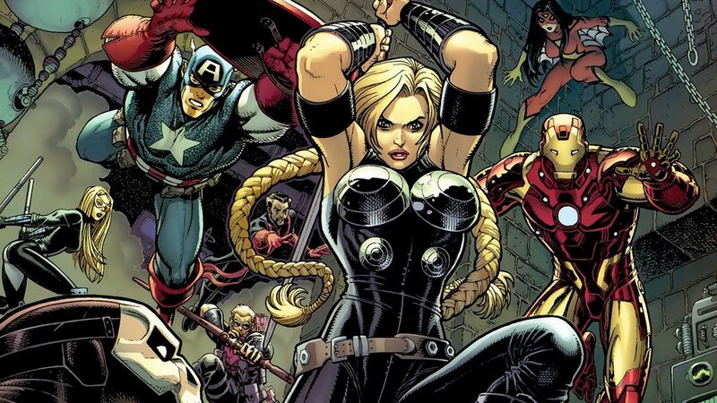 Superheroes in Action — Black, Dramatic, Comic, Captain America