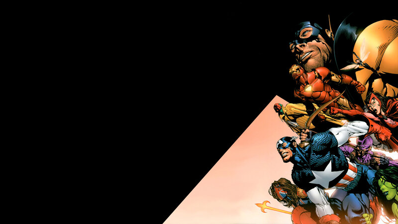 Superheroes in Action — Black, Dramatic, Comic