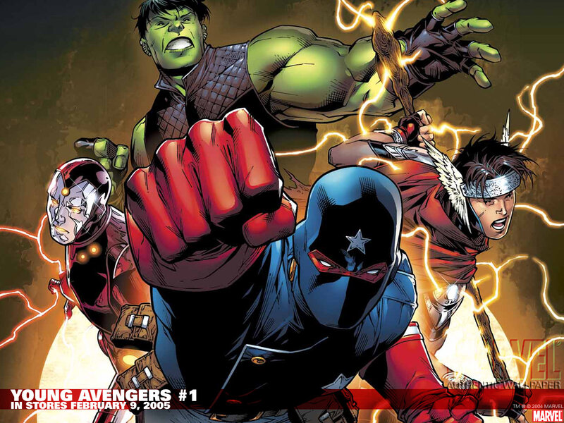 Superheroes in Action — Green, Dramatic, Comic, Hulk, Captain America