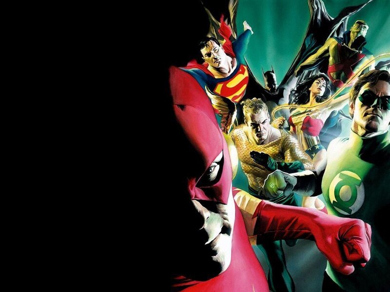 Superheroes in Action — Red, Dramatic, Comic, Superman