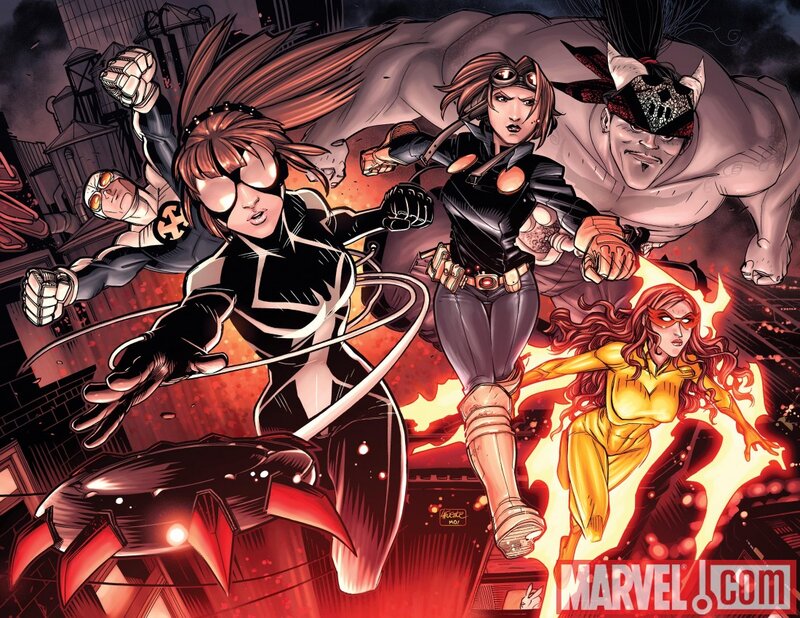 Superheroes in Action — Red, Dramatic, Night