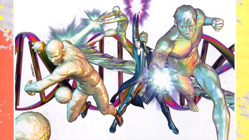 Superheroes in Action — White