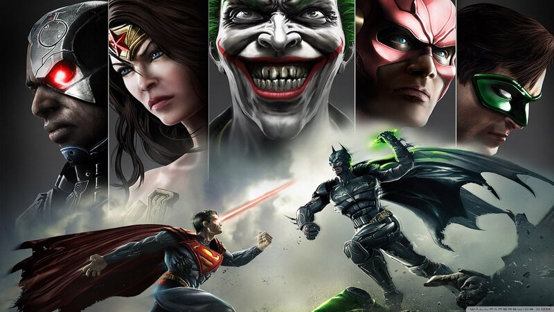 Superheroes in Battle — Black, Dramatic, Digital Art