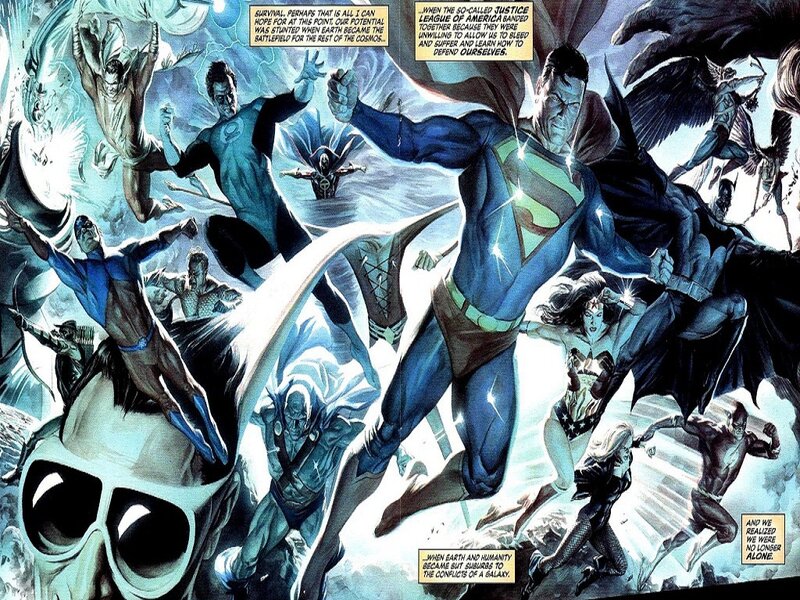 Superheroes in Battle — Blue, Dramatic