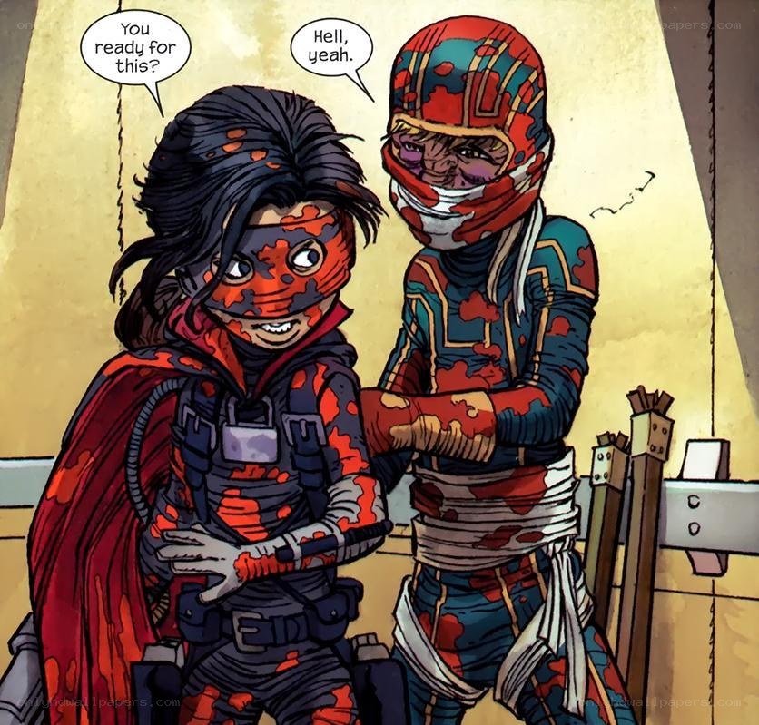 superheroes in battle gear