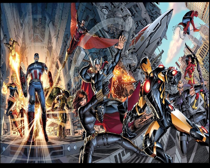Superheroes in Battle — Red, Dramatic, Afternoon