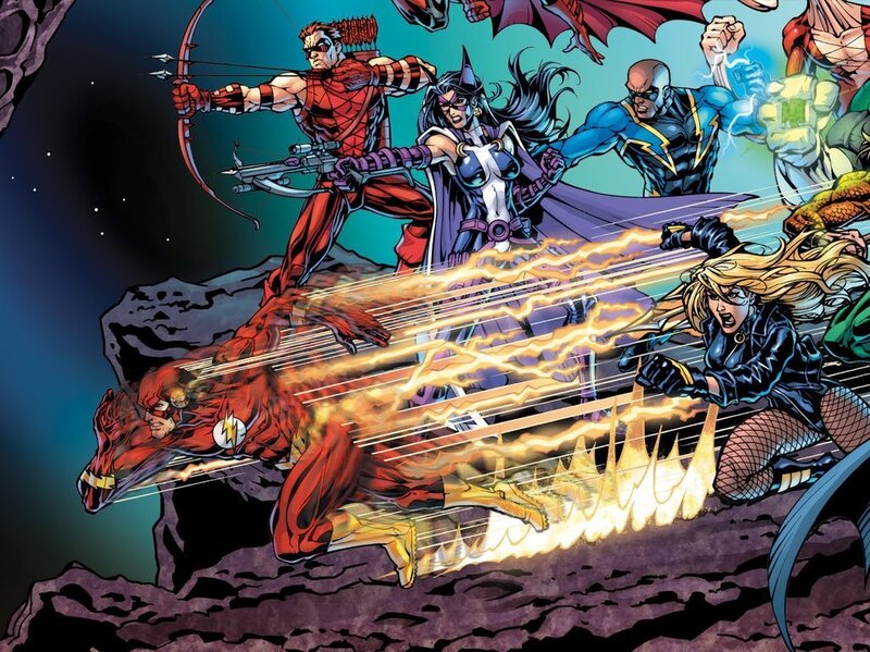 Superheroes in Battle — Red, Dramatic