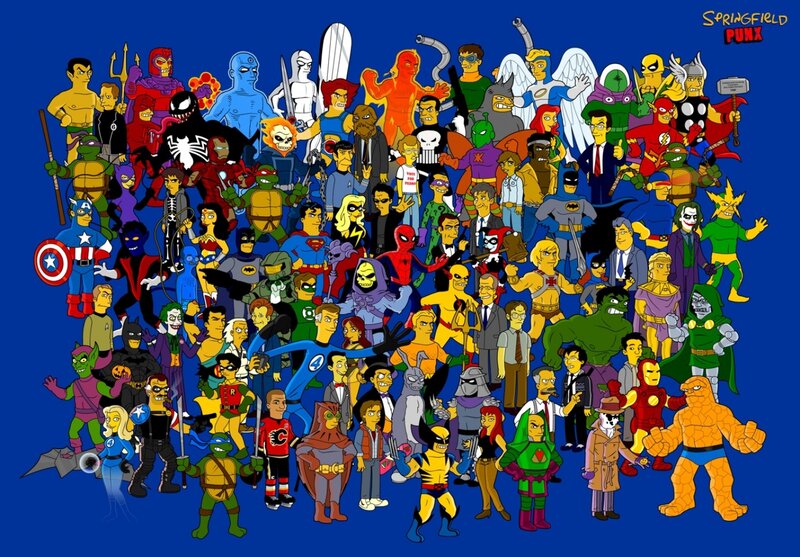 Superheroes in Cartoon Style