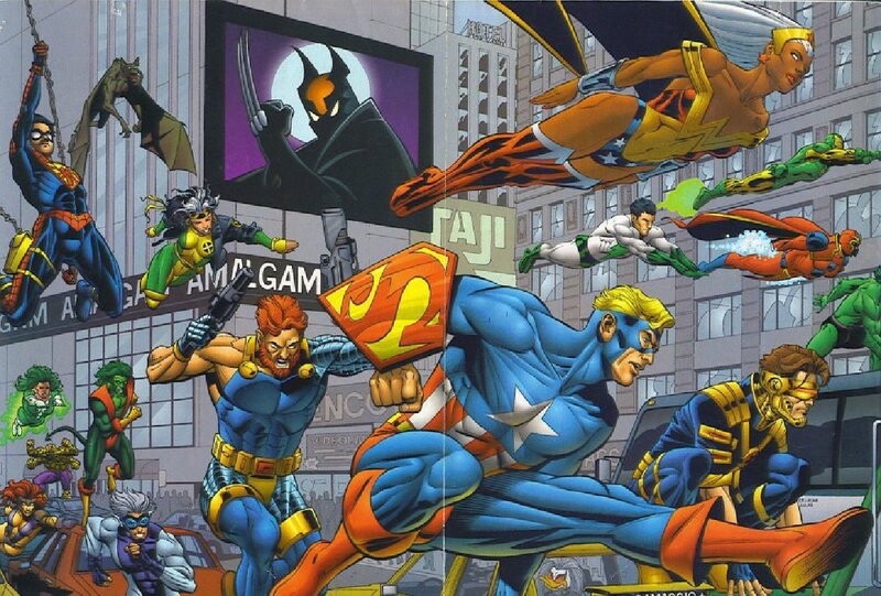 Superheroes in City — Blue, Dramatic, Afternoon