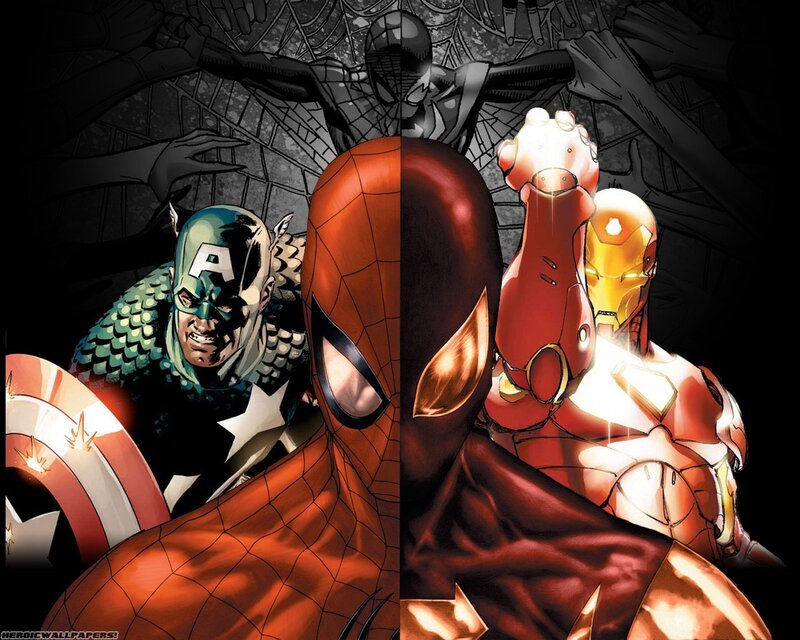 Superheroes in Comic Art — Red, Dramatic
