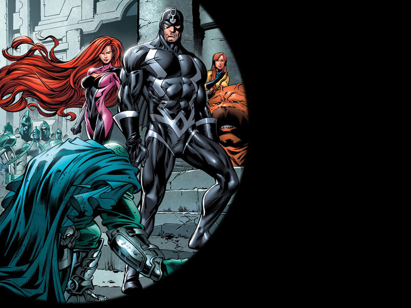 Superheroes in Comic Panel