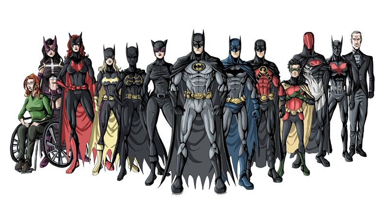 Superheroes in Costumes — Black