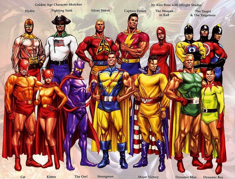 Superheroes in Costumes — Red, Heroic, Comic, Comic Book Art