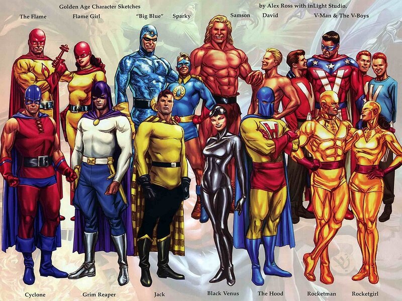 Superheroes in Costumes — Yellow, Heroic