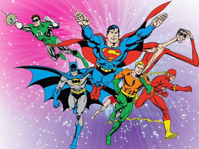 Superheroes in Flight — Pink, Dynamic