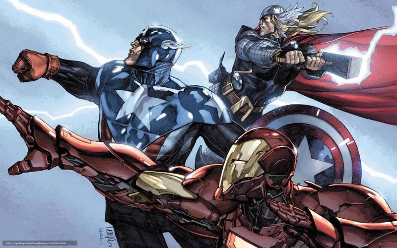 Superheroes in Flight — Red, Dramatic, Comic