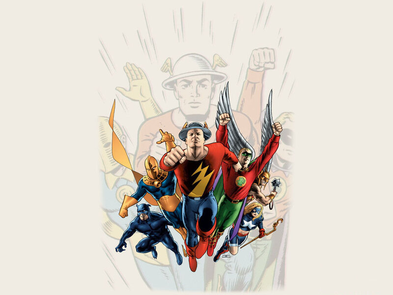 Superheroes in Flight — Red, Dramatic