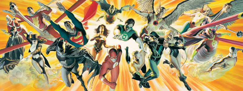 Superheroes in Flight — Yellow