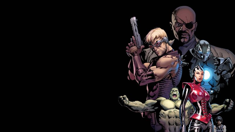 Superheroes in Group — Black, Dramatic