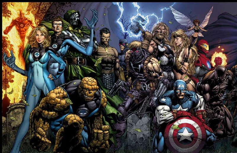 Superheroes in Group — Blue